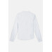 Women Long Sleeve Chinese Collar Single Pocket Cotton Oxford Uniform Shirt/Blouse